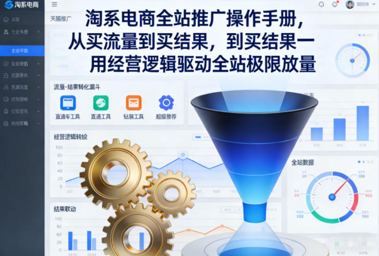 淘系电商全站推广操作手册,从买流量到买结果一用经营逻辑驱动全站极限放量-资源宝库