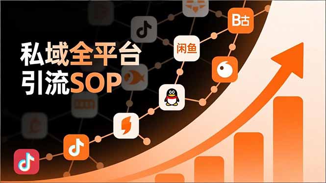 私域全平台引流SOP，抖音/快手/小红书/微信/QQ/B站/闲鱼等，技术合集，高效转化公域流量-资源宝库