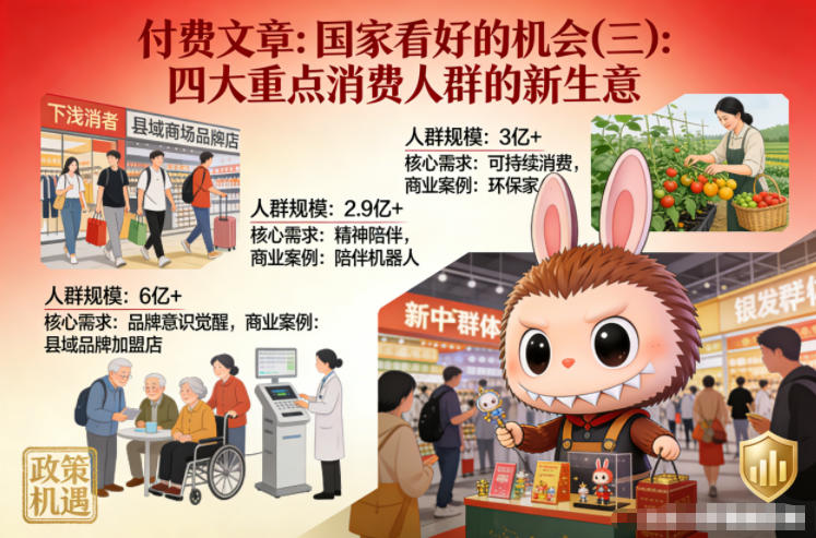 付费文章:国家看好的机会(三):四大重点消 费人群的新生意-资源宝库