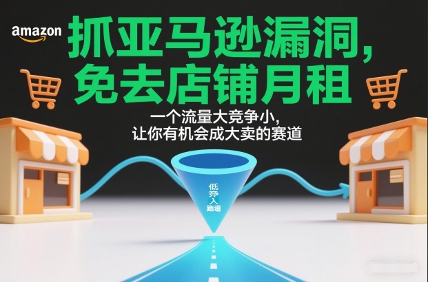 抓亚马逊漏洞，免去店铺月租，一个流量大竞争小，让你有机会成大卖的赛道-资源宝库