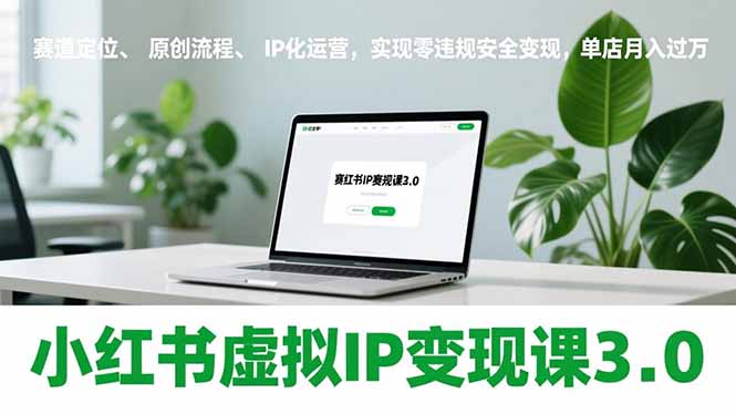 小红书虚拟IP变现课3.0，赛道定位、原创流程、IP化运营，实现零违规安全变现，单店月入过万-资源宝库