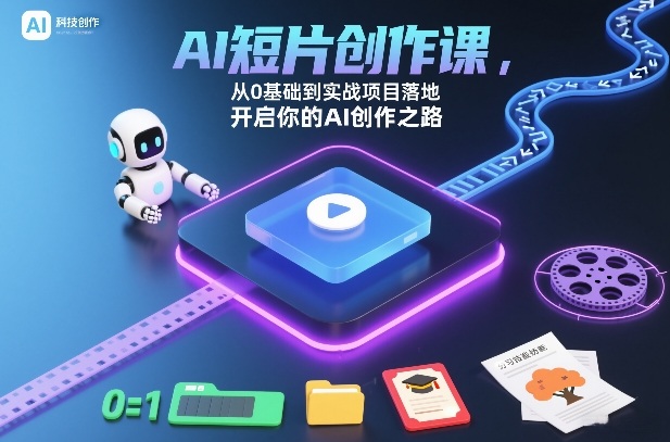 AI短片创作课，从0基础到实战项目落地，开启你的AI创作之路-资源宝库