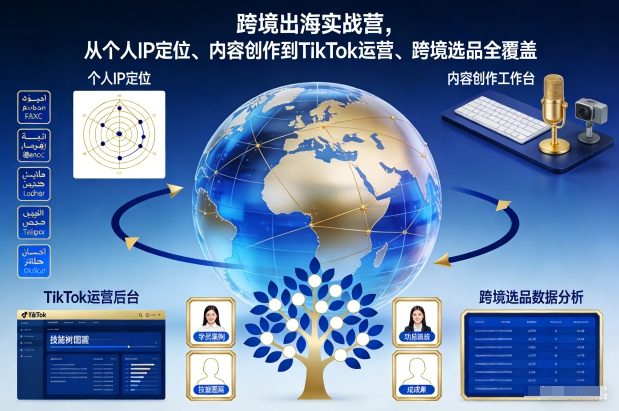 跨境出海实战营，从个人IP定位、内容创作到TikTok运营、跨境选品全覆盖-资源宝库