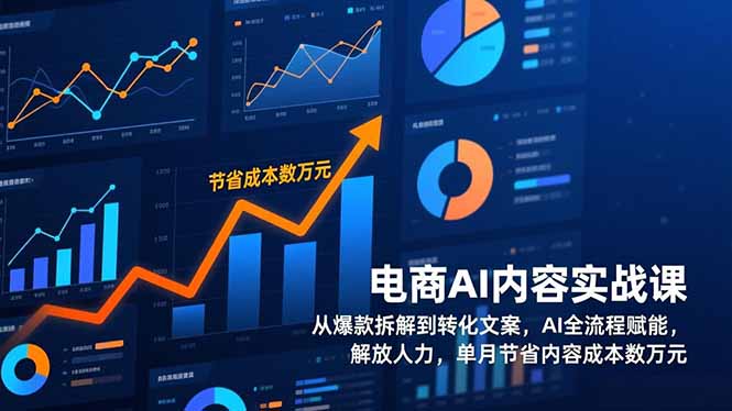 电商AI内容实战课，从爆款拆解到转化文案，AI全流程赋能，解放人力，单月节省内容成本数万元-资源宝库