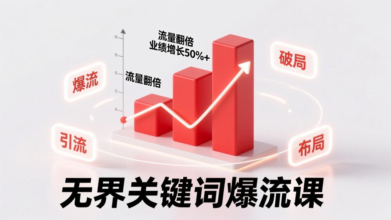 无界关键词爆流课，破局布局逻辑、阶段精准引流，实现流量翻倍，店铺业绩增长50%+。-资源宝库