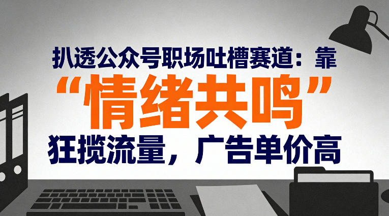 扒透公众号职场吐槽赛道:靠“情绪共鸣”狂揽流量,广告单价高-资源宝库