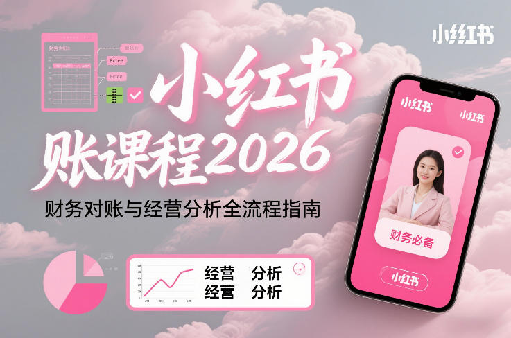 小红书对账课程2026，财务对账与经营分析全流程指南-资源宝库
