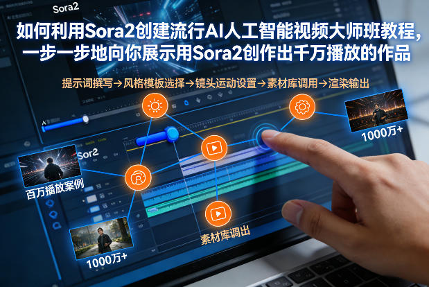如何利用Sora2创建流行AI人工智能视频大师班,一步一步地向你展示用Sora2创作出千万播放的作品-资源宝库