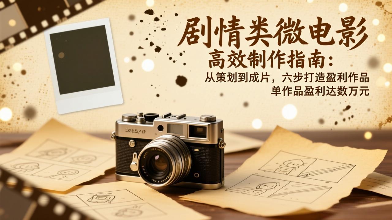 剧情类微电影高效制作指南：从策划到成片，六步打造盈利作品，单作品盈利达数万元-资源宝库