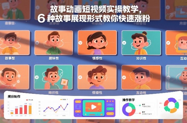 故事动画短视频实操教学，6种故事展现形式教你快速涨粉-资源宝库