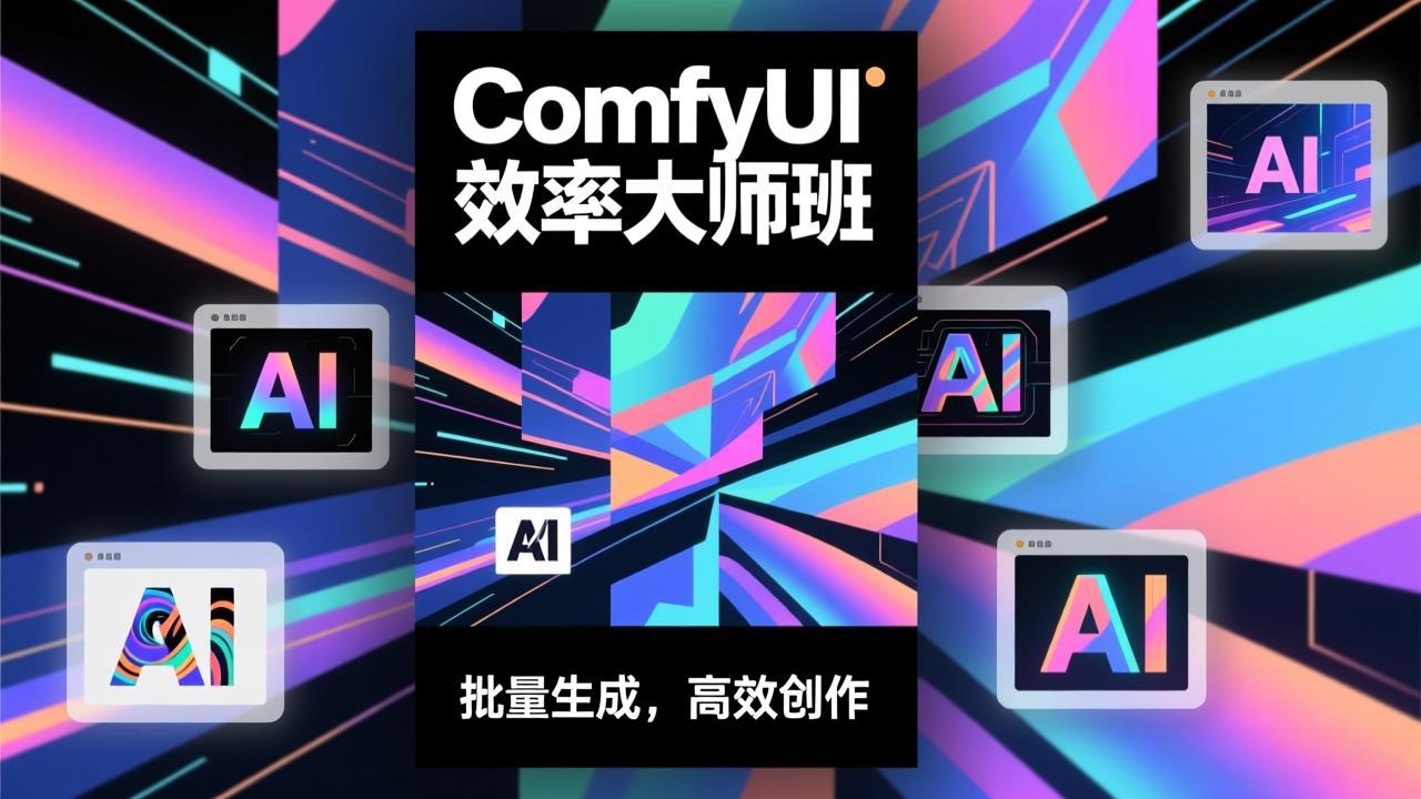 ComfyUI效率大师班：工作流搭建，批量生成，将个人AI出图效率提升5-10倍，月接单收入1-3万-资源宝库