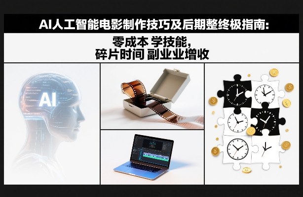 AI人工智能电影制作技巧及后期完整终极指南:零成本学技能,碎片时间副业增收-资源宝库