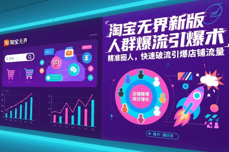 淘宝无界新版人群爆流引爆术，精准圈人，快速破流引爆店铺流量-资源宝库