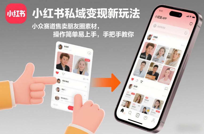 小红书私域变现新玩法，小众赛道售卖朋友圈素材，操作简单易上手，手把手教你-资源宝库