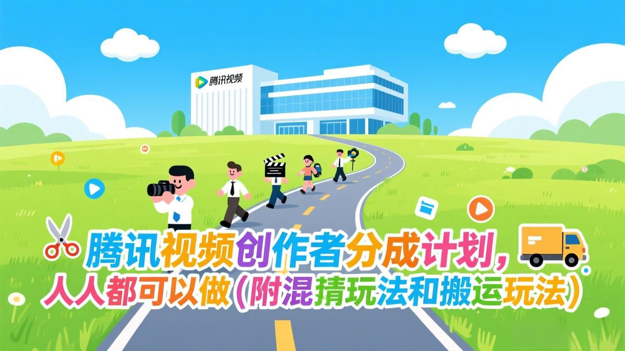 腾讯视频创作者分成计划，人人都可以做(附混剪玩法和搬运玩法-资源宝库