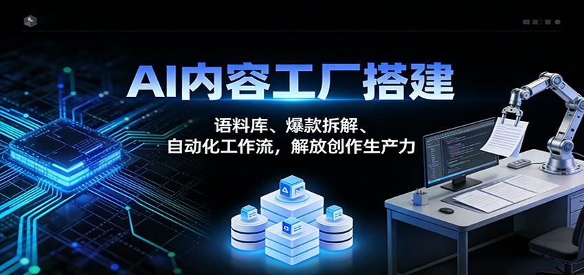 AI内容工厂搭建：语料库、爆款拆解、自动化工作流，解放创作生产力-资源宝库