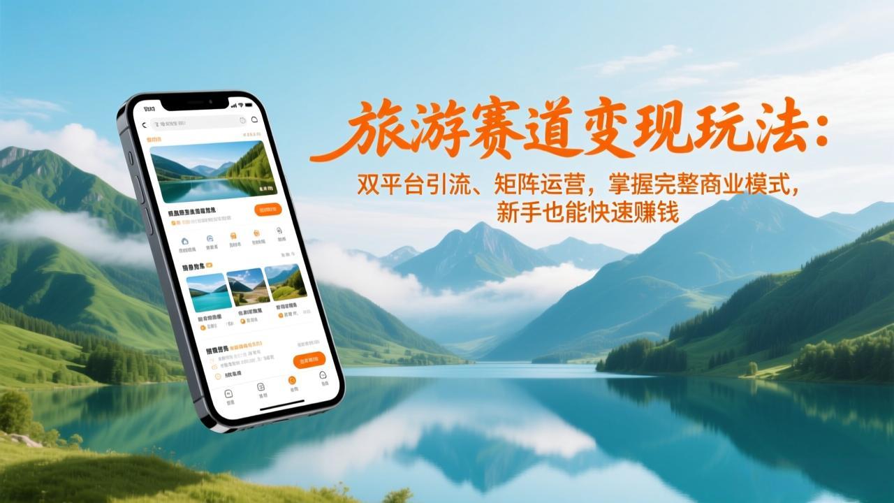 旅游赛道变现玩法:双平台引流、矩阵运营,掌握完整商业模式,新手也能快速赚钱-资源宝库