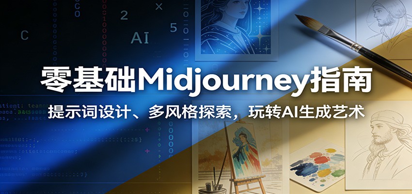 零基础Midjourney指南：提示词设计、多风格探索，玩转AI生成艺术-资源宝库