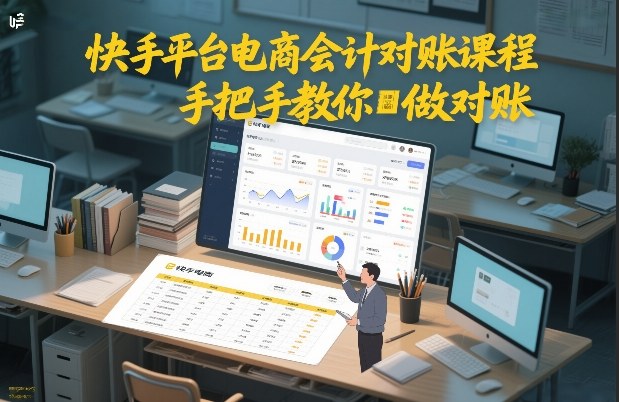 快手平台电商会计对账课程，手把手教你做对账-资源宝库