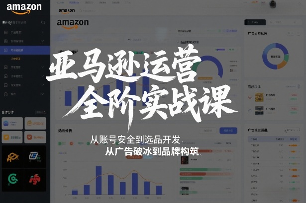 亚马逊运营全阶实战课，从账号安全到选品开发，从广告破冰到品牌构筑(更新2026)-资源宝库