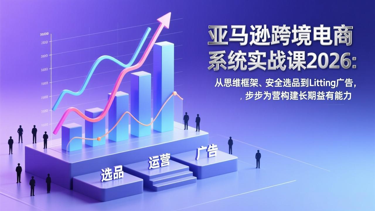 亚马逊跨境电商系统实战课2026：从思维框架、安全选品到Listing广告，步步为营构建长期盈利能力-资源宝库