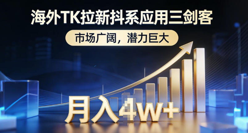 海外TK拉新抖系应用三剑客,市场广阔,潜力巨大,月入1w+-资源宝库