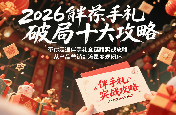 2026伴手礼破局十大攻略，带你走通伴手礼全链路实战攻略，从产品营销到流量变现闭环-资源宝库