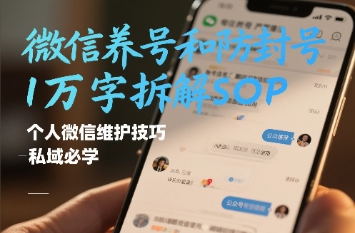 微信养号和防封号1万字拆解SOP,个人微信维护技巧,私域必学【文档】-资源宝库