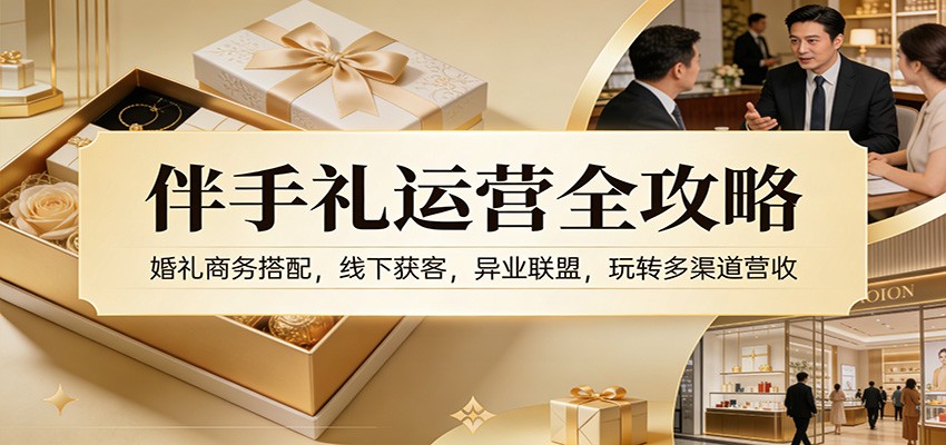 伴手礼运营全攻略：婚礼商务搭配，线下获客，异业联盟，玩转多渠道营收-资源宝库