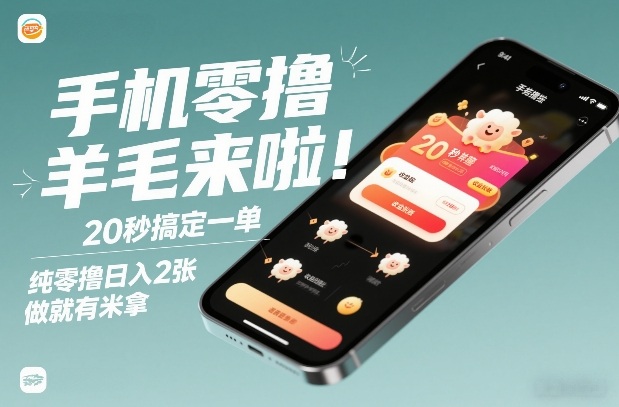 手机零撸薅羊毛来啦!20秒搞定一单,纯零撸日入2张,做就有米拿【揭秘】-资源宝库