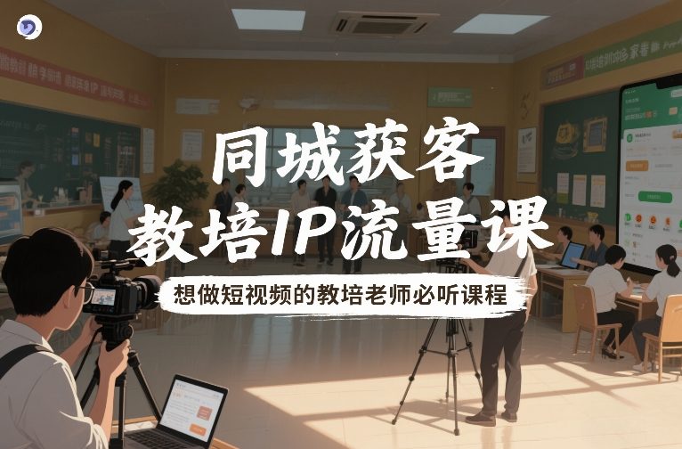 同城获客，教培IP流量课，想做短视频的教培老师必听课程-资源宝库