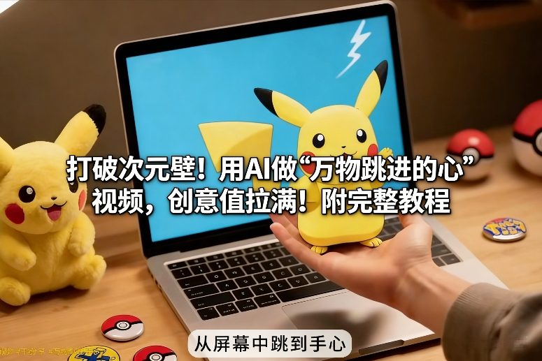 打破次元壁!用AI做【万物跳进手心】视频,创意值拉满!附完整教程-资源宝库