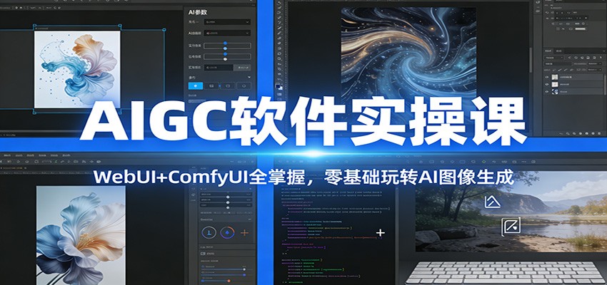 AIGC软件实操课：WebUI+ComfyUI全掌握，零基础玩转AI图像生成-资源宝库