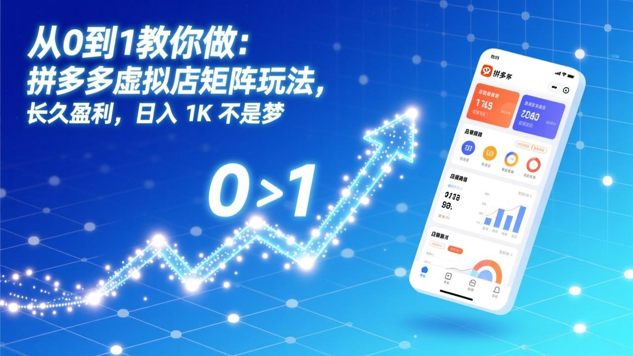 从0到1教你做：拼多多虚拟店矩阵玩法，长久盈利，日入 1K 不是梦-资源宝库