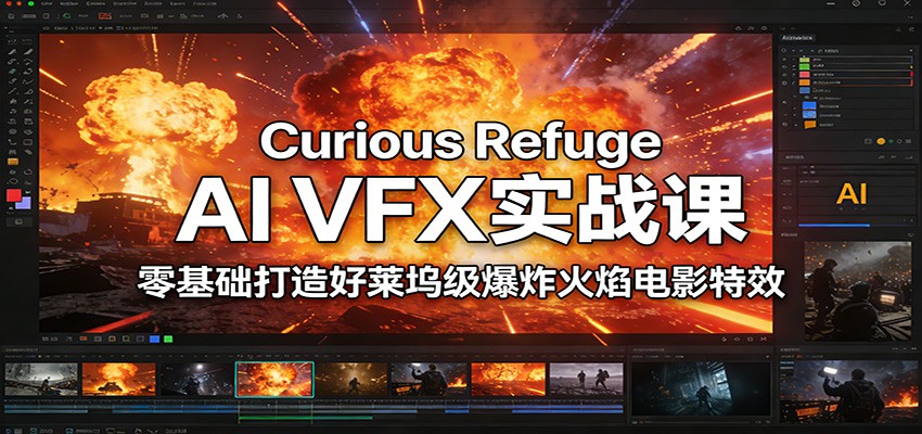 Curious Refuge AI VFX实战课,零基础打造好莱坞级爆炸火焰电影特效-资源宝库