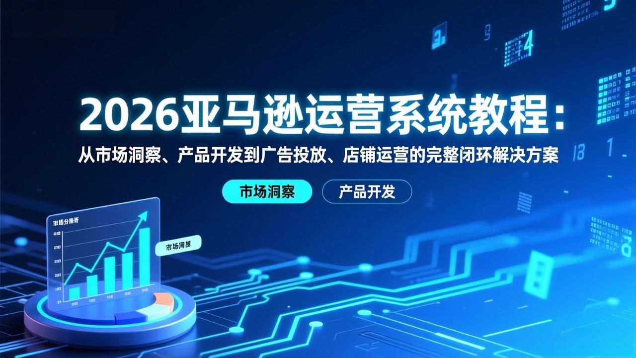 2026亚马逊运营系统教程：从市场洞察、产品开发到广告投放、店铺运营的完整闭环解决方案-资源宝库