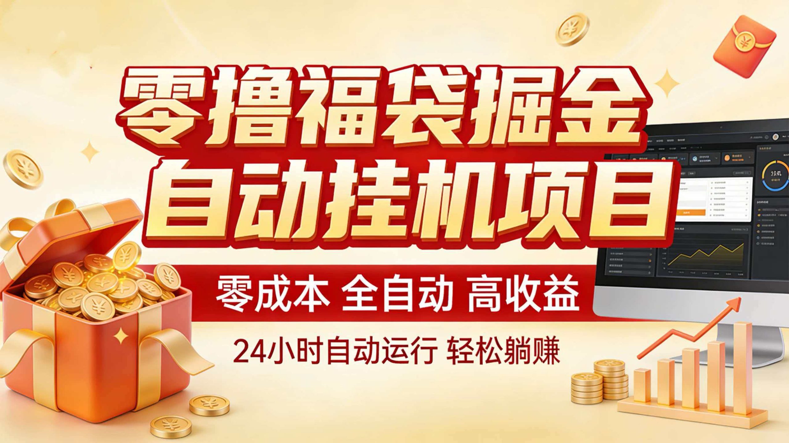 零撸福袋掘金!全自动挂机躺赚,新手也能上手-资源宝库