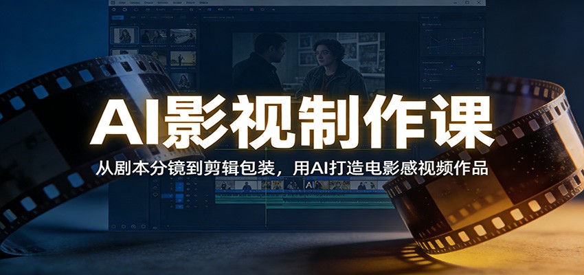 AI影视制作课:从剧本分镜到剪辑包装,用AI打造电影感视频作品-资源宝库