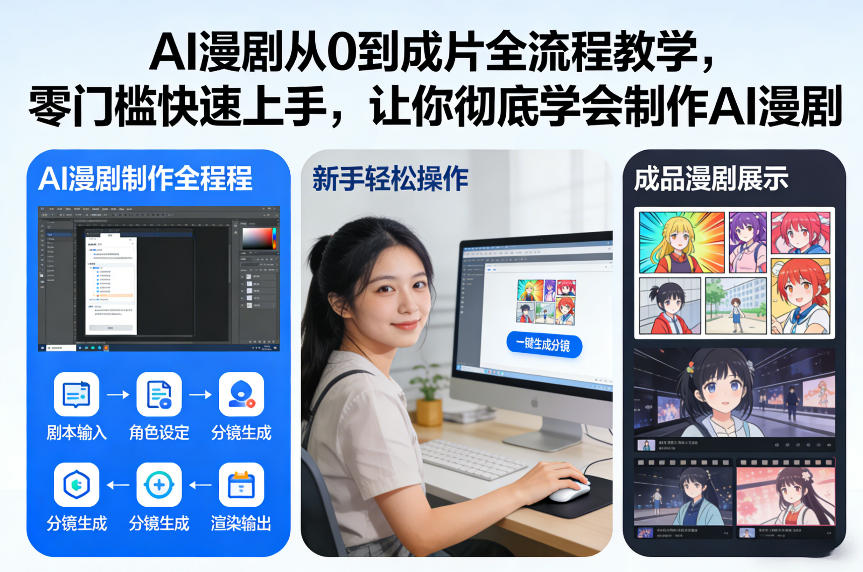 AI漫剧从0到成片全流程教学,零门槛快速上手,让你彻底学会制作AI漫剧【保姆级教程】-资源宝库