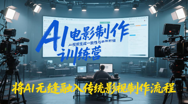 AI电影制作训练营,掌握AI视频生成一致性与电影剪辑,将AI无缝融入传统影视制作流程-资源宝库