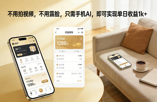 不用拍视频,不用露脸,只需手机AI,即可实现单日收益1k+【揭秘】-资源宝库