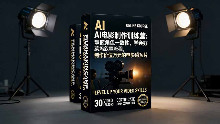 AI电影制作训练营:掌握角色一致性,学会好莱坞叙事流程,制作价值万元的电影感短片-资源宝库