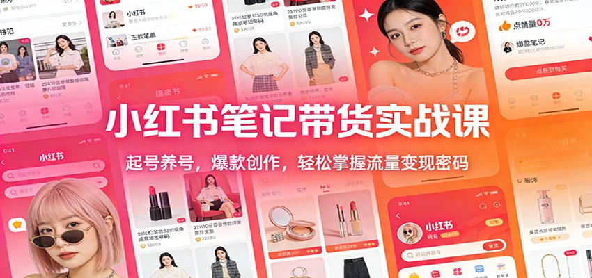 小红书笔记带货实战课:起号养号,爆款创作,轻松掌握流量变现密码-资源宝库