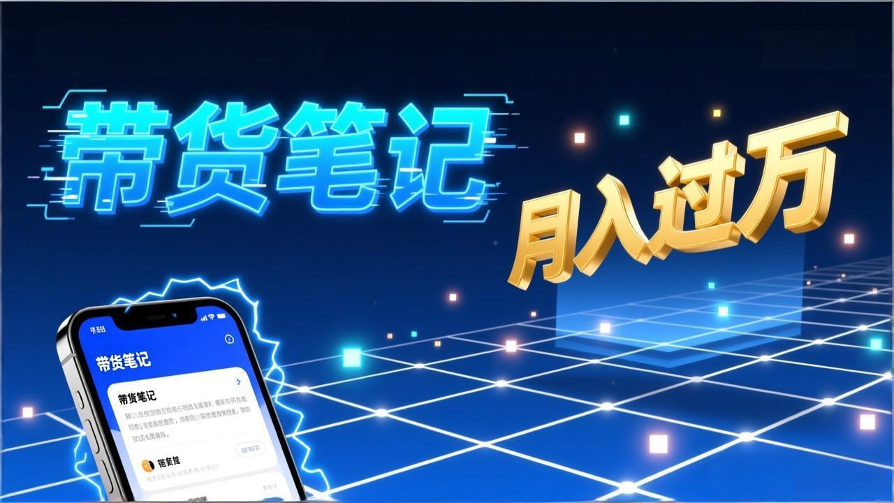小红书爆款笔记带货实战：拆解封面标题正文全要素，手把手教你单篇笔记带货月入过万-资源宝库