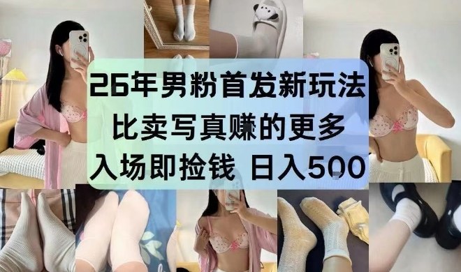 26年男粉首发最新3.0玩法,独此一家,比卖写真賺的更多,入场即捡钱,日入5张【揭秘】-资源宝库