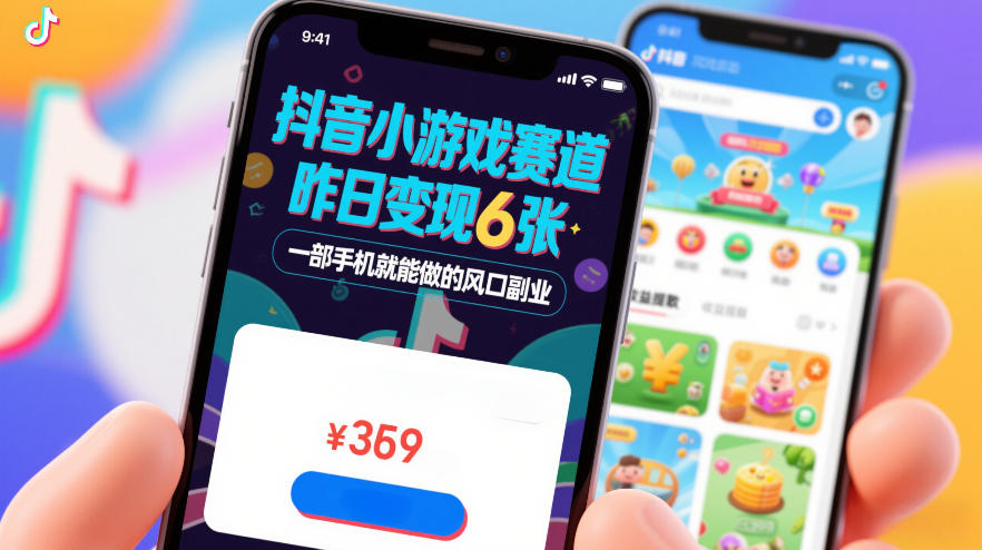 抖音小游戏赛道,昨日变现600+,零基础一部手机就能做的风口副业【揭秘】-资源宝库