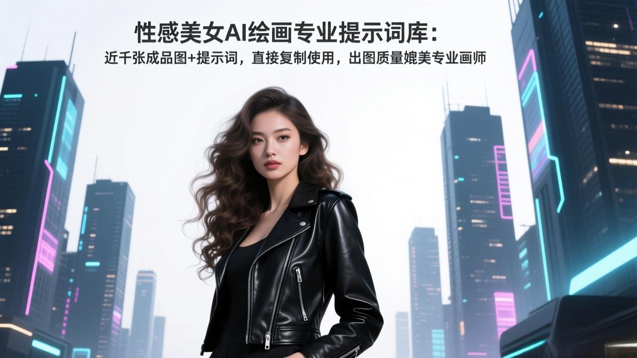 性感美女AI绘画专业提示词库：近千张成品图+提示词，直接复制使用，出图质量媲美专业画师-资源宝库