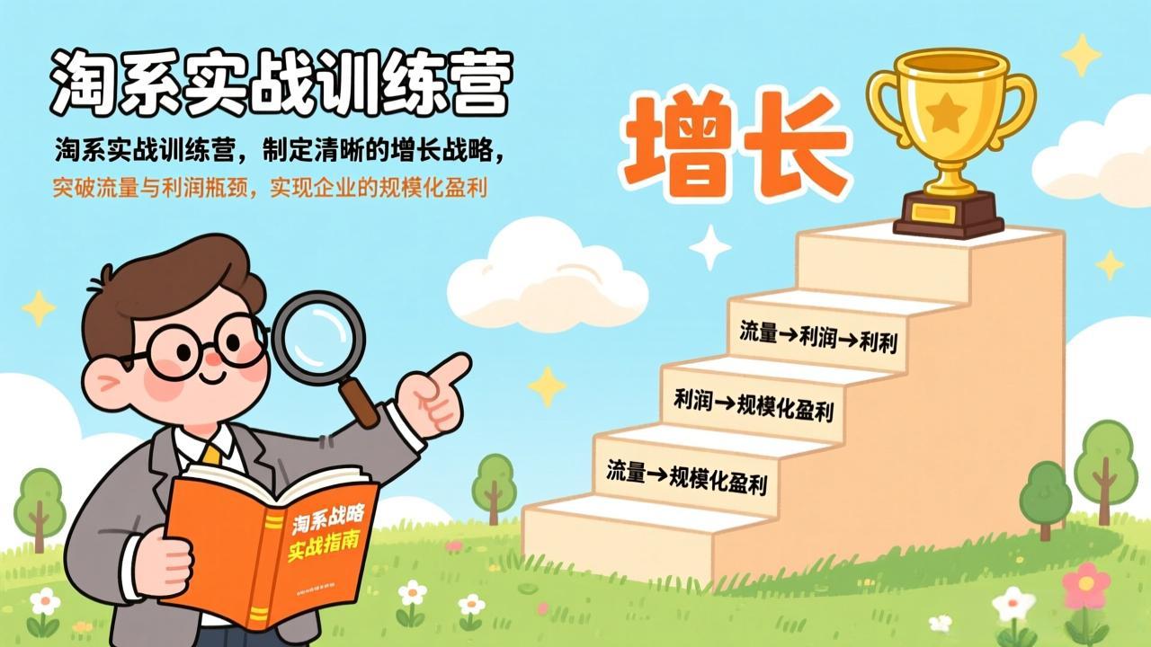 淘系实战训练营，制定清晰的增长战略，突破流量与利润瓶颈，实现企业的规模化盈利-资源宝库