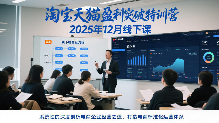 淘宝天猫盈利突破特训营25年12月线下课,系统性的深度剖析电商企业经营之道,打造电商标准化运营体系-资源宝库