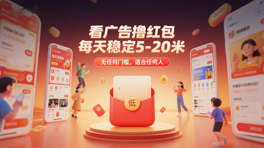 看广告撸红包，每天稳定5-20米，无任何门槛，适合任何人-资源宝库